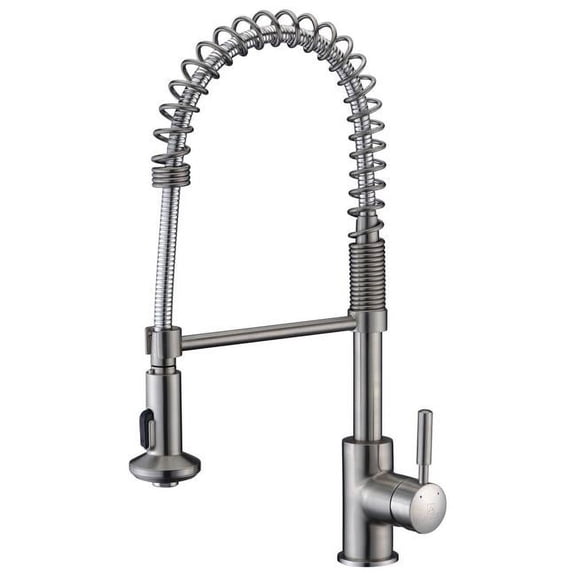 Anzzi KF-AZ1673BN Eclipse Single Handle Pull-Down Sprayer Kitchen Faucet in Brushed Nickel
