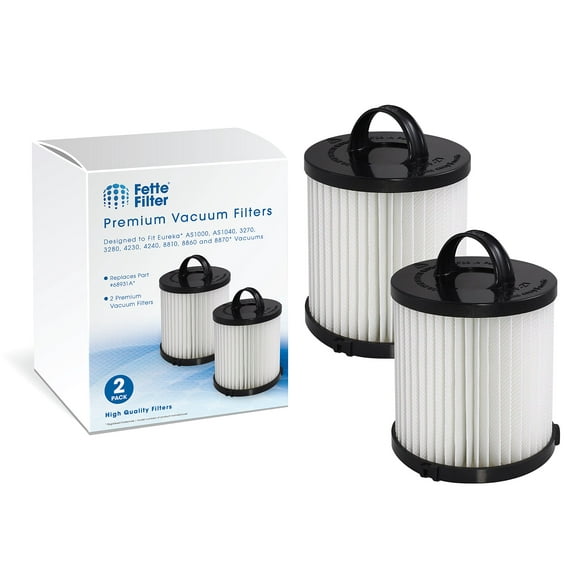 Fette Filter - 2 Pack Filters for Eureka DCF-21 (DCF21) Premium Hepa Filter Compare to Eureka Part Nos. 67821, 68931, 68931A, EF91 Fits Eureka/Sanitaire AirSpeed Bagless Vacuums