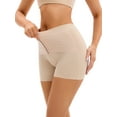 thumbnail image 4 of INSPIRE CHIC Women's Butt Lifter Tummy Control Panties High Waist Boyshorts with Front Hook Closure M Beige, 4 of 5