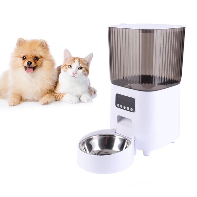Automatic Pet Feeder 5L Capacity, Disassemble Cat Dog Feeders with APP Remote Portion Control, 2 Layer Compartment Food Bowl, Timed Cat Food Dispenser for Cat Dog