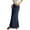50#Navy, variant on GXIPO Womens Cotton Linen Skirts Trendy Elastic Waist Drawstring Long Skirts Blue L