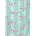 thumbnail image 7 of GZHJMY Cute Pink Flamingo Snowflake Rectangle Tablecloth for Kitchen Dining Room Party Table Cover Home Decor 60"(W) x 90"(L), 7 of 7