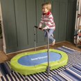 HearthSong Jump2It Indoor Trampoline with Adjustable Handle Blue