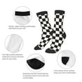 thumbnail image 3 of Rateoe Black and White Checkerboard Pattern Children's Socks, Socks Gifts ,kids Crew Soft Cotton Socks , Moisture-Wicking, Durable, Ideal for Daily Wear & Sports, 3 of 5