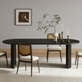 thumbnail image 2 of MAYEERTY 79x33.5x30 Modern Oval Dining Table, Wood Kitchen Table, Black​, 2 of 9
