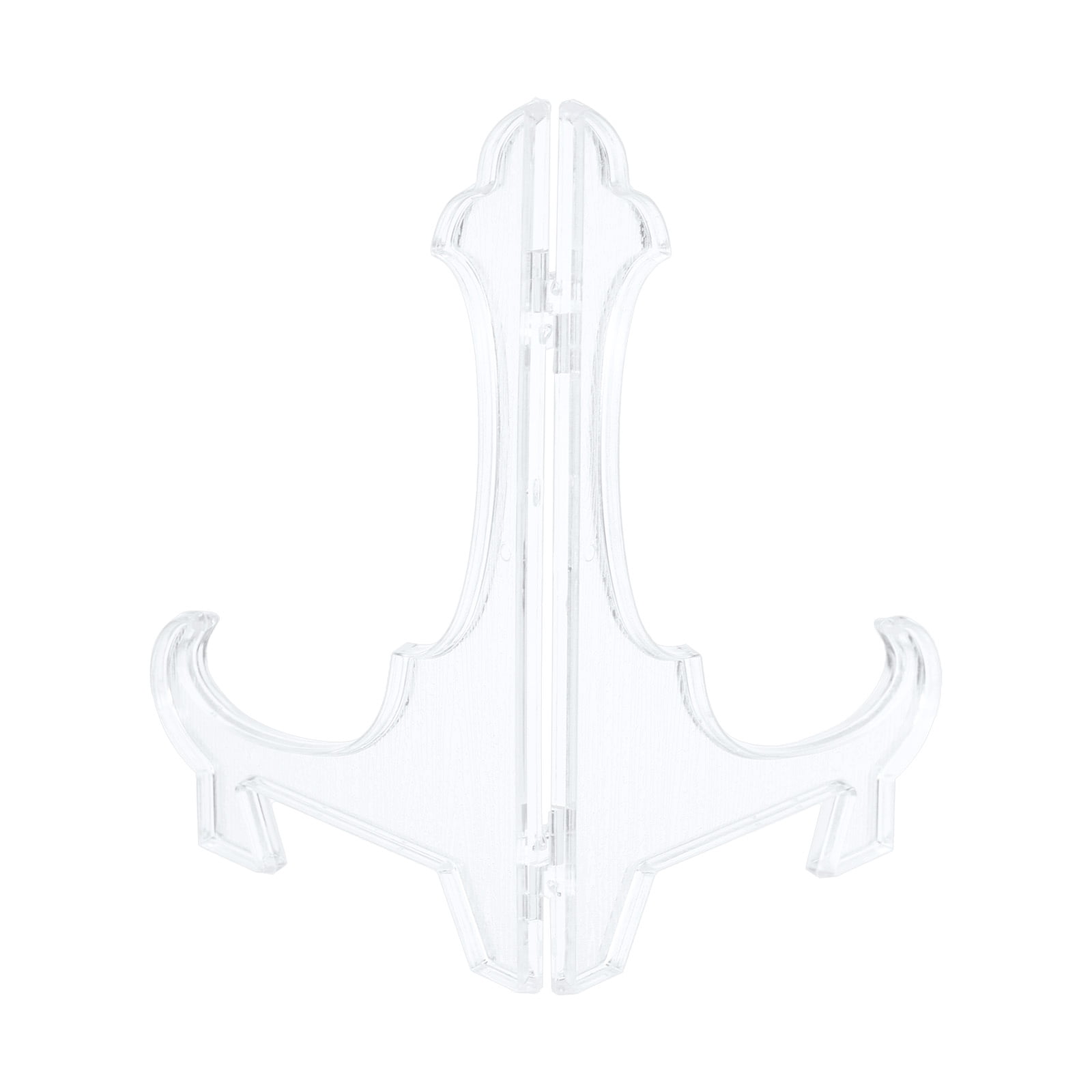 Uxcell 12Pack 5.5" Easel Plate Holder, Plastic Folding Display Stand Clear for Home