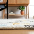 thumbnail image 4 of SAFAVIEH Marrakesh Julia Diamond Polyester Runner Rug, Ivory/Grey, 2'2" x 9', 4 of 8