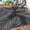 Black & Grey, variant on 6' x 9' Outdoor Rug, Reversible Plastic Straw Patio Mat for Large RV Camping, Backyard, Deck & Porch, Waterproof & Fade-Resistant Extra Large Area Rug for Outdoor Living