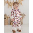 thumbnail image 5 of BemeyourBBs Baby Girls Halloween Pajamas Pumpkin/Ghost Print Button up Jumpsuit, 5 of 6