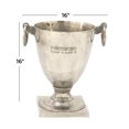 thumbnail image 4 of DecMode Round Aluminum Metal Champagne 2 Bottle Silver Ice Bucket, 4 of 12