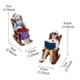 thumbnail image 2 of Skeleton Couple Figurines Rocking Chair Skull Sculpture Resin Statue, 2 of 5