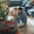 thumbnail image 4 of CHUANK Christmas Decor Christmas Storage Rack Spacious Under Bed Holiday Wrapping Paper Container Good For Gift Wrapping Ribbons Bows Wrapping Supplies Etc, 4 of 7