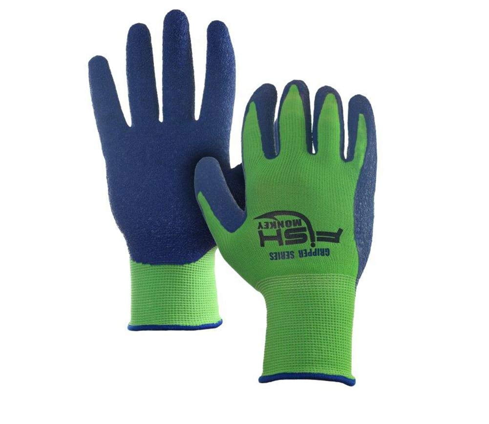 FISH MONKEY Gripper Glove, Color Neon Green/Royal, Size L/XL (FM12