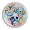 thumbnail image 1 of 4 Pcs Skull Knobs for Kitchen Cabinet Cupboard Dresser Bookcase Drawer Pulls Handles Round Home Decor, 1 of 5