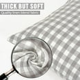 thumbnail image 4 of Buffalo Plaid Lumbar Pillow Covers 12x20 Set of 2, Light Grey and White Gingham Check Lumbar Pillows, Outdoor Farmhouse Checkered Pillow Covers for Patio Furniture (No Pillow Inserts), 4 of 6