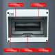 thumbnail image 3 of Caja de Conexiones Eléctricas HT, Impermeable IP65, para Exteriores, con Cubierta Transparente, para Interruptores y Cableado, HT5, 3 of 5