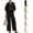 21# Black, variant on Two Piece Outfits for Women Zip Front Top Wide Leg Pants Set Casual Summer Matching Set Loose Fit Tracksuit,White S