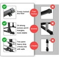 thumbnail image 3 of Intexca Squat Rack 800 LB Capacity, 2×2" Heavy‑Duty Steel Frame, Multi‑Grip Pull‑Up, Adjustable J‑Hooks (Black), 3 of 6
