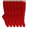 thumbnail image 2 of Slouch Socks for Women Extra Heavy Extra Long Shoe Size 5-10 - (Red, 1 Pair), 2 of 15