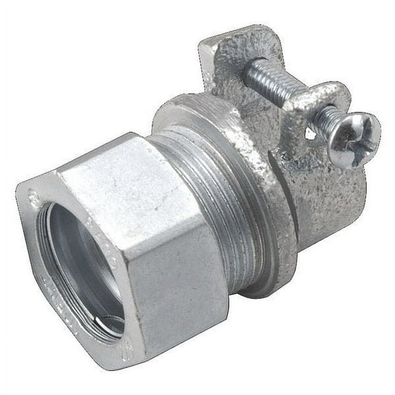 Raco EMT Coupling, 1/2 in x 3/8 in, Squeeze, Iron, Plain, Gray 1941