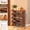 5 layer-70cm 27.55in, variant on Bamboo Shoe Rack 3/5/6 Tier, Wood Grain Edge, Brown, Tool-Free Assembly, Freestanding Storage Organizer for Entryway Hallway Dorm Home Use
