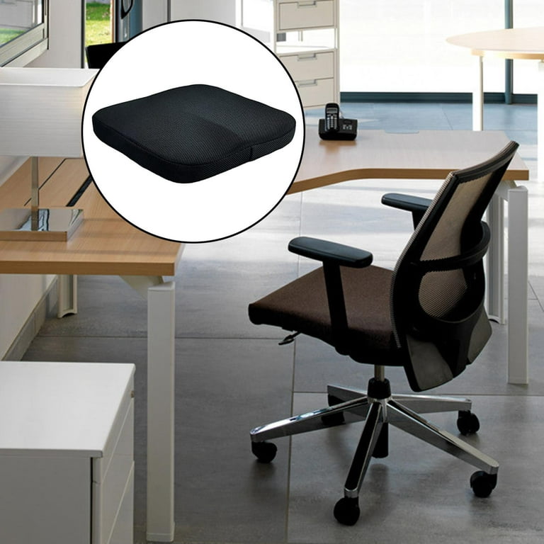 1pc Office Chair Seat Cushion With Thickened Memory Foam And Non-slip  Design, Ergonomic Back Cushion For Long-time Sitting, Waist Protector,  Simple Style And Large Size