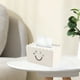 thumbnail image 5 of Cesta Organizadora para Ducha, Organizador de Baño Plástico con Asas, Tote Portátil para Artículos de Aseo, 25.5x17.5x13.5 cm, Blanco, Ideal para Almacenamiento en el Baño y el Hogar, 5 of 6
