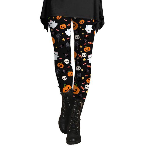 Compression Leggings for Women Graphic‑Print High‑Waist‑Stretchy 7/8‑Length Slim‑Fit Workout Pants Fitness Clothing XXXL