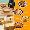 thumbnail image 4 of HLONK Disposable Non-Stick Square Parchment Paper Air Fryer Liners  200 Pieces, 4 of 6