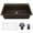 Brown, variant on Karran Drop-In Quartz Composite 33 in. 1-Hole Single Bowl Kitchen Sink Kit in Brown