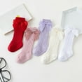 thumbnail image 6 of JYYYBF Baby Girls Knee High Socks, Elastic Bow Socks Soft Lightweight Mesh Socks Long Socks, 6 of 7