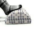 thumbnail image 5 of Navy Blue Foot Rest, Lace Mesh Grid Looking Like Geometrical Ornamental Unreal Ethnic Motifs, Non-Slip Backing Ergonomic Memory Foam Leg Support for Office, Indigo Pale Eggshell, by Ambesonne, 5 of 5