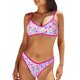 thumbnail image 2 of Trajes de baño Amzcrzy Tankini para mujer, trajes de baño, traje de baño, bikini de moda de primavera 2025 para mujer, conjunto de traje de baño dividido con cuello colgante, rosa fuerte, L, 2 of 9