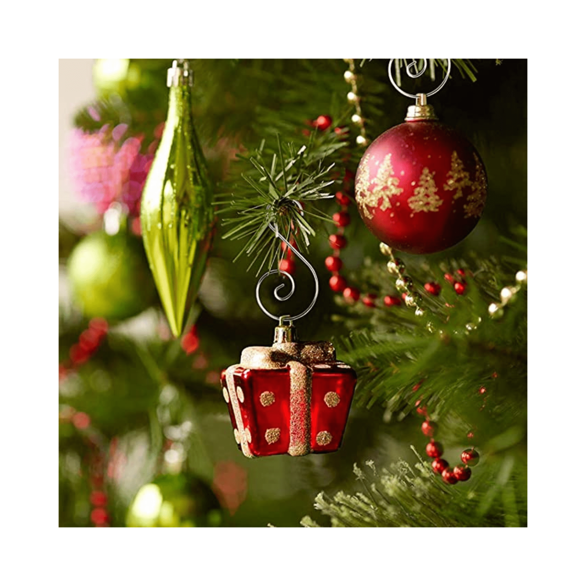 REGENT Christmas Ornament Hooks (80 Count Total) Decorative S Hooks,  Silver, 1.75 Inch