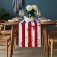 thumbnail image 2 of Red Blue Table Runner - 120 Inch Long, Kitchen Dining Table Runner Dresser Scarves, Ombre Stars Stripes Rustic US Flag Blood Farmhouse Decor for Coffee Tables Wedding Party Banquet, 2 of 8