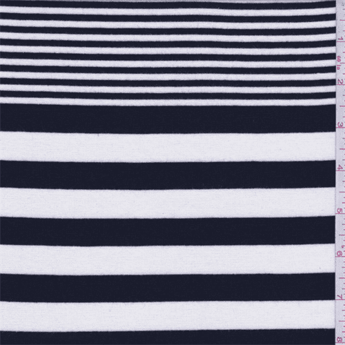 black/cream stripe rayon jersey knit, fabric by the yard - Walmart.com ...