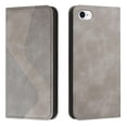 thumbnail image 1 of Funda tipo cartera de cuero magnético texturizado con patrón en S para iPhone 6, 7, 8, SE2 y SE3: alta resistencia magnética, ranuras para tarjetas, antiarañazos y protección duradera., 1 of 5