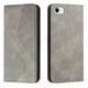 thumbnail image 1 of Funda tipo cartera de cuero magnético texturizado con patrón en S para iPhone 6, 7, 8, SE2 y SE3: alta resistencia magnética, ranuras para tarjetas, antiarañazos y protección duradera., 1 of 5