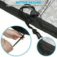 thumbnail image 5 of 1 Pack, 210D Black Round Fire Pit Cover Patio Table Cover Garden Waterproof Fire Covers, 5 of 5