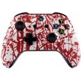 thumbnail image 1 of eXtremeRate® The Blood Spatter Patterned Faceplate Cover, Soft Touch Front Housing Shell Case, Comfortable Soft Grip, 1 of 5