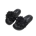 thumbnail image 5 of Flat Sandals Women Flower Decoration Solid Color Open Toe Dressy Comfortable Walking Lightweight Summer Cute Sandals, 5 of 6