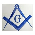 thumbnail image 2 of Master Mason Blue Lodge Apron – Blue Satin with Square & Compass G Emblem, Masonic Regalia with Adjustable Belt, 2 of 4