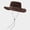 Brown, variant on Unisex 2-in-1 Convertible Hiking Hat Wide Brim Sun Hat Cowboy Bucket Hat