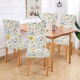 thumbnail image 2 of Yayeee 4 Pack Dining Chair Covers Stretch Parson Chairs Slipcovers Seat Protector, Watercolor Wildflowers, 2 of 6