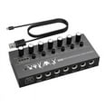 thumbnail image 1 of Compact 6-Channel Audio Mixer Ultra Low Noise, High Performance Stereo Mixer for Guitars, , Keyboards,1 * Mixer 1 * Type-C Cable,Black, 1 of 8