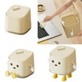 thumbnail image 4 of Small Desk Trash Can with Convenient Press Lid Paper Basket for Office or Home Use, 4 of 17