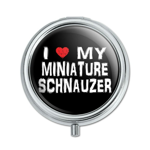 I Love My Miniature Schnauzer Stylish Pill Box