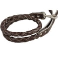 thumbnail image 3 of 4-thong Round Fully Braided Genuine Leather Dog Leash 43" Long 1" Wide Cane Corso Mastiff Great Dane, 3 of 3