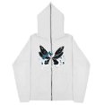 thumbnail image 2 of Sudaderas informales con mariposas Y2k oscuras europeas y americanas para hombres y mujeres, sudaderas con capucha góticas para parejas, sudadera con cremallera de gran tamaño Harajuku, 2 of 5
