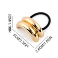 thumbnail image 4 of Corbata Pelo Metal Con Doble Coleta para El Mujer (dorado), 4 of 4